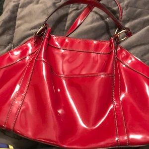 Liz Claiborne bright RED purse! RARE FIND!!!